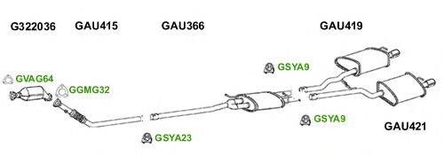 Система выпуска ОГ GT Exhaust 6033