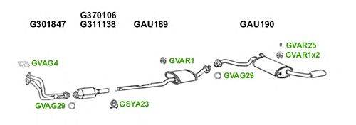 Система выпуска ОГ GT Exhaust 6086