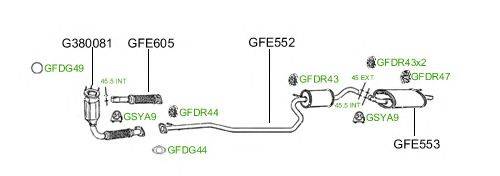 Система выпуска ОГ GT Exhaust 611