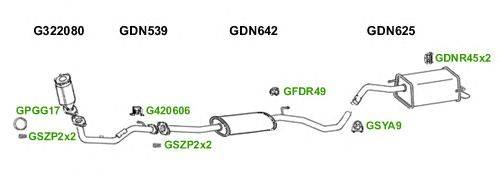 Система выпуска ОГ GT Exhaust 6672