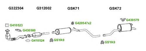 Система выпуска ОГ GT Exhaust 7034