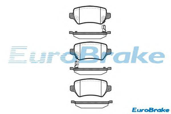 Комплект тормозных колодок, дисковый тормоз EUROBRAKE 5501223625
