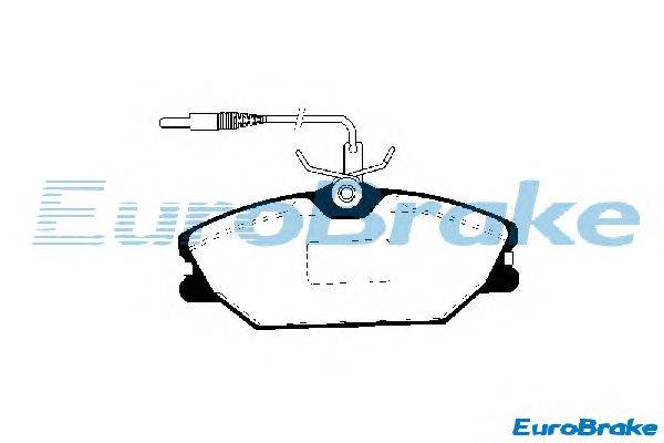 Комплект тормозных колодок, дисковый тормоз EUROBRAKE 5501223925