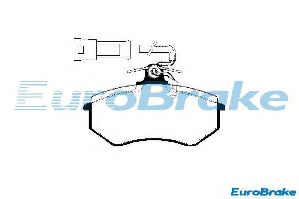 Комплект тормозных колодок, дисковый тормоз EUROBRAKE 5501224711