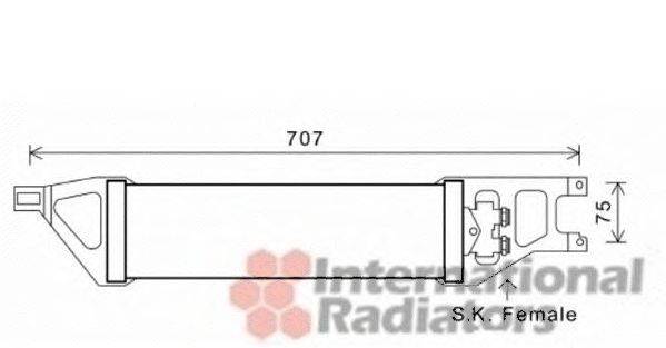 масляный радиатор, двигательное масло VAN WEZEL 30003539