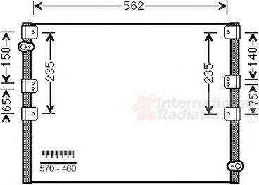 Конденсатор, кондиционер VAN WEZEL 53005605