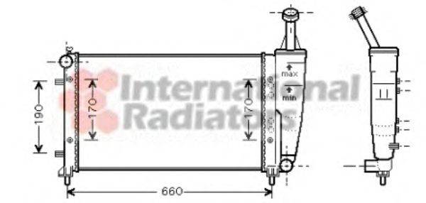Радиатор, охлаждение двигателя GERI 22014