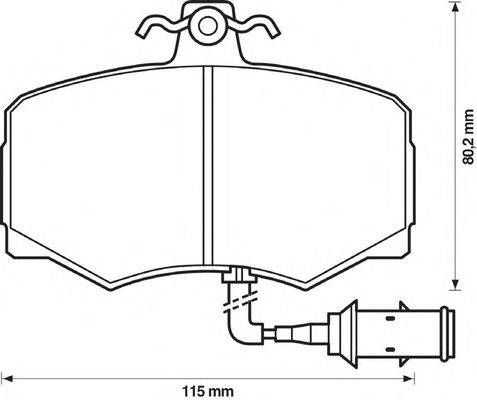 Комплект тормозных колодок, дисковый тормоз JURID 571397JAS