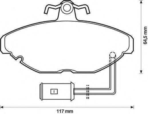 Комплект тормозных колодок, дисковый тормоз JURID 21085