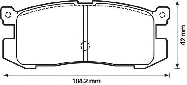 Комплект тормозных колодок, дисковый тормоз JURID 572169J