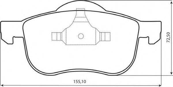 Комплект тормозных колодок, дисковый тормоз JURID 573003JC