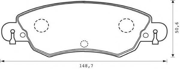 Комплект тормозных колодок, дисковый тормоз REMSA 282904