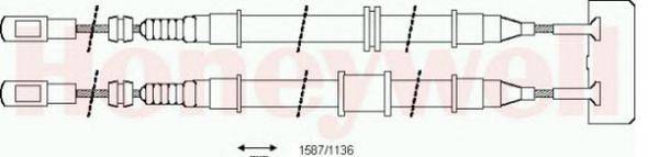 Трос, стояночная тормозная система BENDIX 431231B