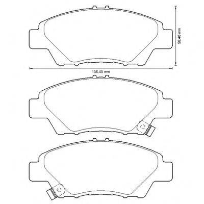 Комплект тормозных колодок, дисковый тормоз BENDIX 572637B