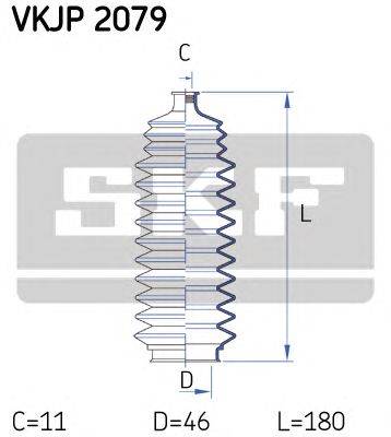 Комплект пылника, рулевое управление SKF VKJP 2079