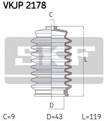 Комплект пылника, рулевое управление SKF VKJP 2178