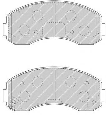 Комплект тормозных колодок, дисковый тормоз FERODO 23786