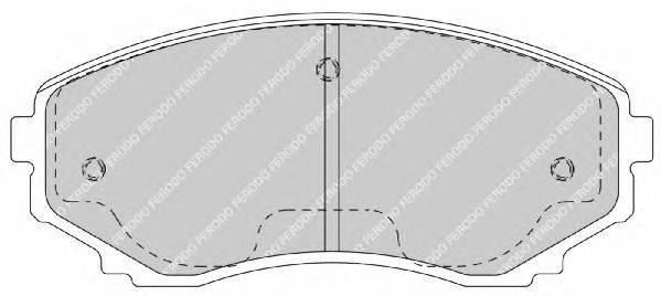 Комплект тормозных колодок, дисковый тормоз FERODO FDB1757