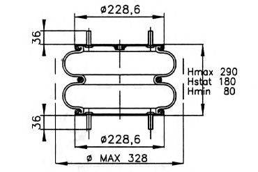 Кожух пневматической рессоры PE Automotive 084.176-31A