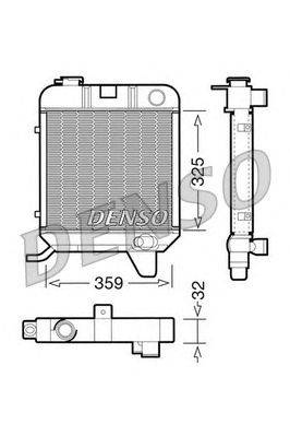 Радиатор, охлаждение двигателя DENSO DRM21040