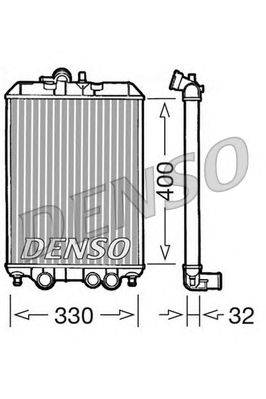 Радиатор, охлаждение двигателя DENSO DRM22001