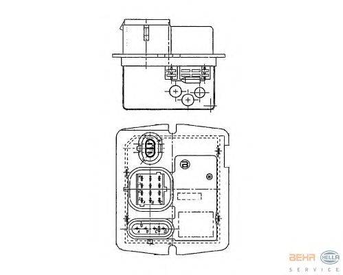 Сопротивление, вентилятор салона BEHR HELLA SERVICE 25420