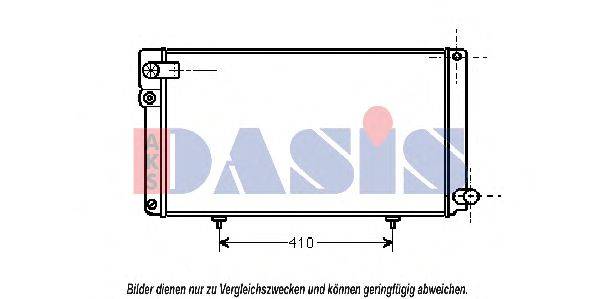 Радиатор, охлаждение двигателя AKS DASIS 161070N