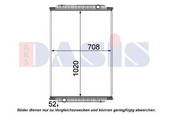 Радиатор, охлаждение двигателя AKS DASIS 260022N