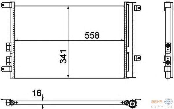 Конденсатор, кондиционер HELLA 8FC 351 302-391