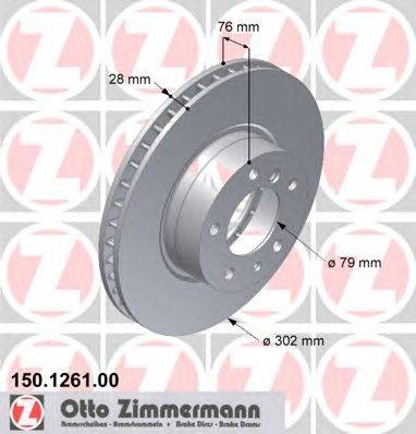 Тормозной диск ZIMMERMANN 150.1261.00