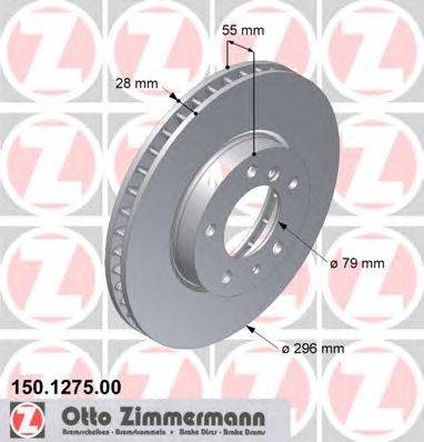 Тормозной диск ZIMMERMANN 150.1275.00