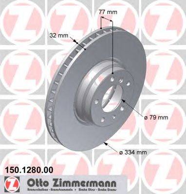 Тормозной диск ZIMMERMANN 150.1280.00