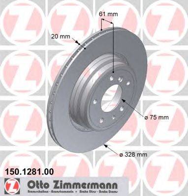 Тормозной диск ZIMMERMANN 150.1281.00