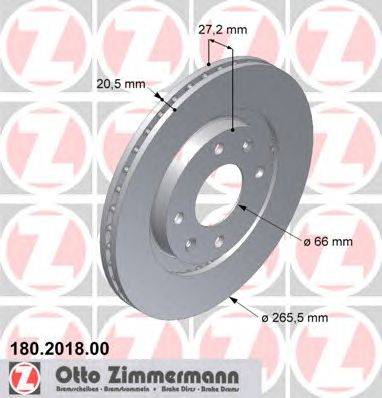 Тормозной диск ZIMMERMANN 180201800