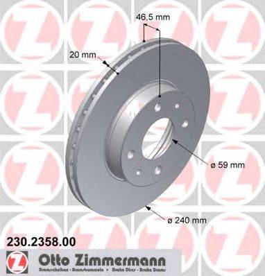 Тормозной диск ZIMMERMANN 230235800