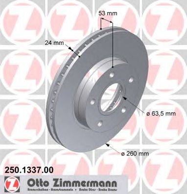 Тормозной диск ZIMMERMANN 250.1337.00