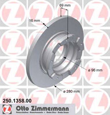 Тормозной диск ZIMMERMANN 250135800