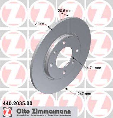 Тормозной диск ZIMMERMANN 440203500