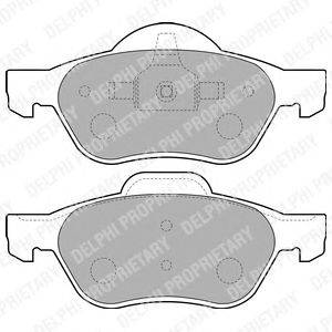 Комплект тормозных колодок, дисковый тормоз DELPHI LP1714