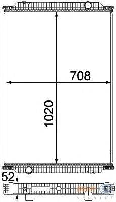 Радиатор, охлаждение двигателя HELLA 8MK 376 749-821