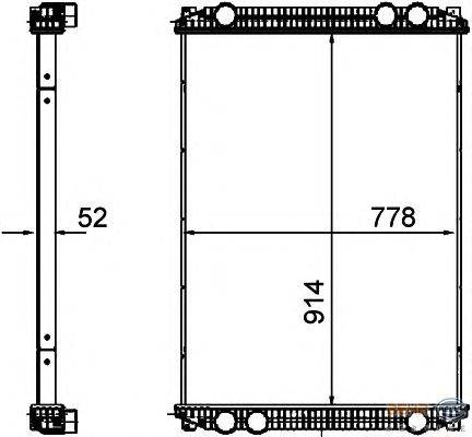 Радиатор, охлаждение двигателя BEHR A8705