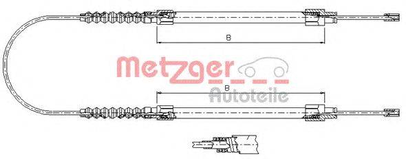 Трос, стояночная тормозная система METZGER 11718