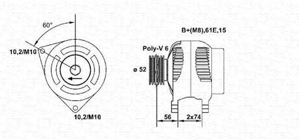 Генератор MAGNETI MARELLI 943355067010