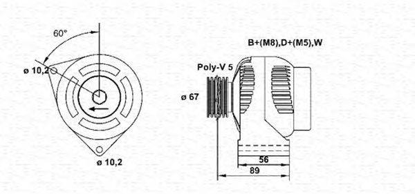 Генератор MAGNETI MARELLI 943356310010