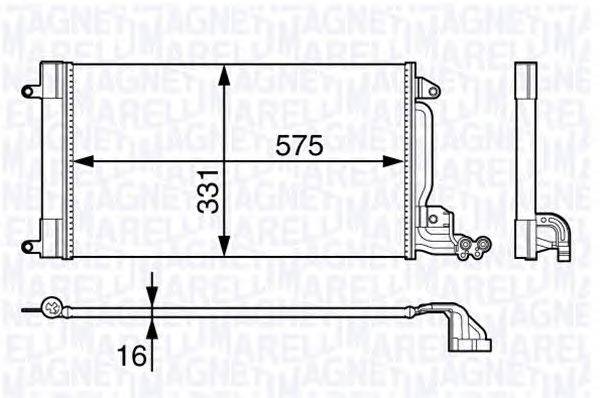 Конденсатор, кондиционер MAGNETI MARELLI 350203715000