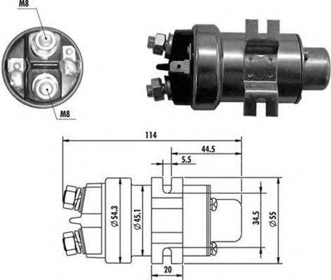 Тяговое реле, стартер MAGNETI MARELLI 940113050019