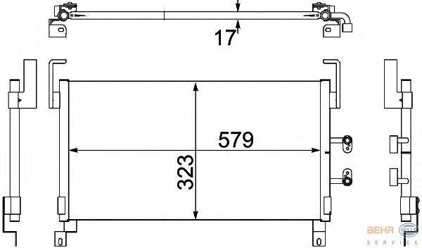 Конденсатор, кондиционер BEHR HELLA SERVICE 8FC 351 304-371