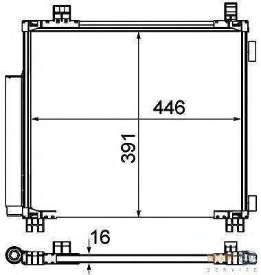 Конденсатор, кондиционер BEHR HELLA SERVICE 8FC 351 310-211