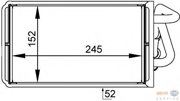 Теплообменник, отопление салона BEHR HELLA SERVICE 8FH 351 333-001