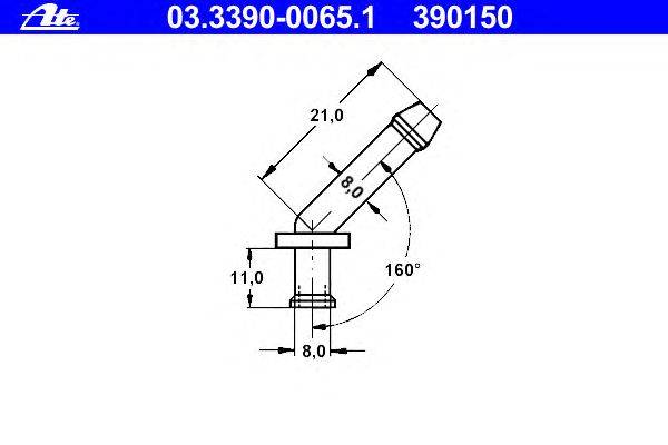 Соединительный патрубок, соединительный шланг ATE 390150